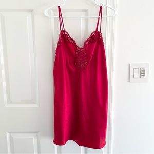 Victoria’s Secret Vintage Red Chemise Night Dress Red Medium